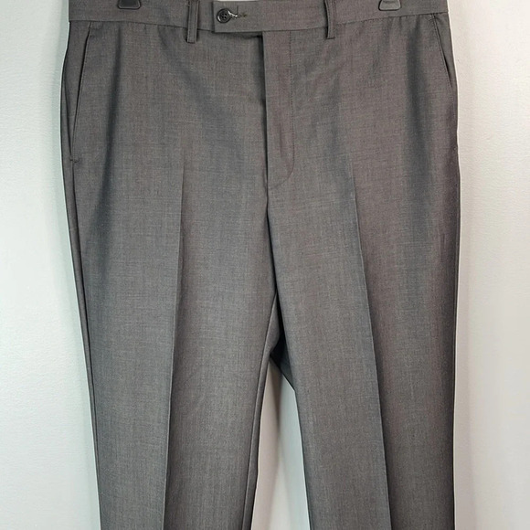 BELLISSIMO NWT Mens Grey Wool Blend Suit Separate Dress Pant Trousers Size 34x32 - Picture 3 of 13